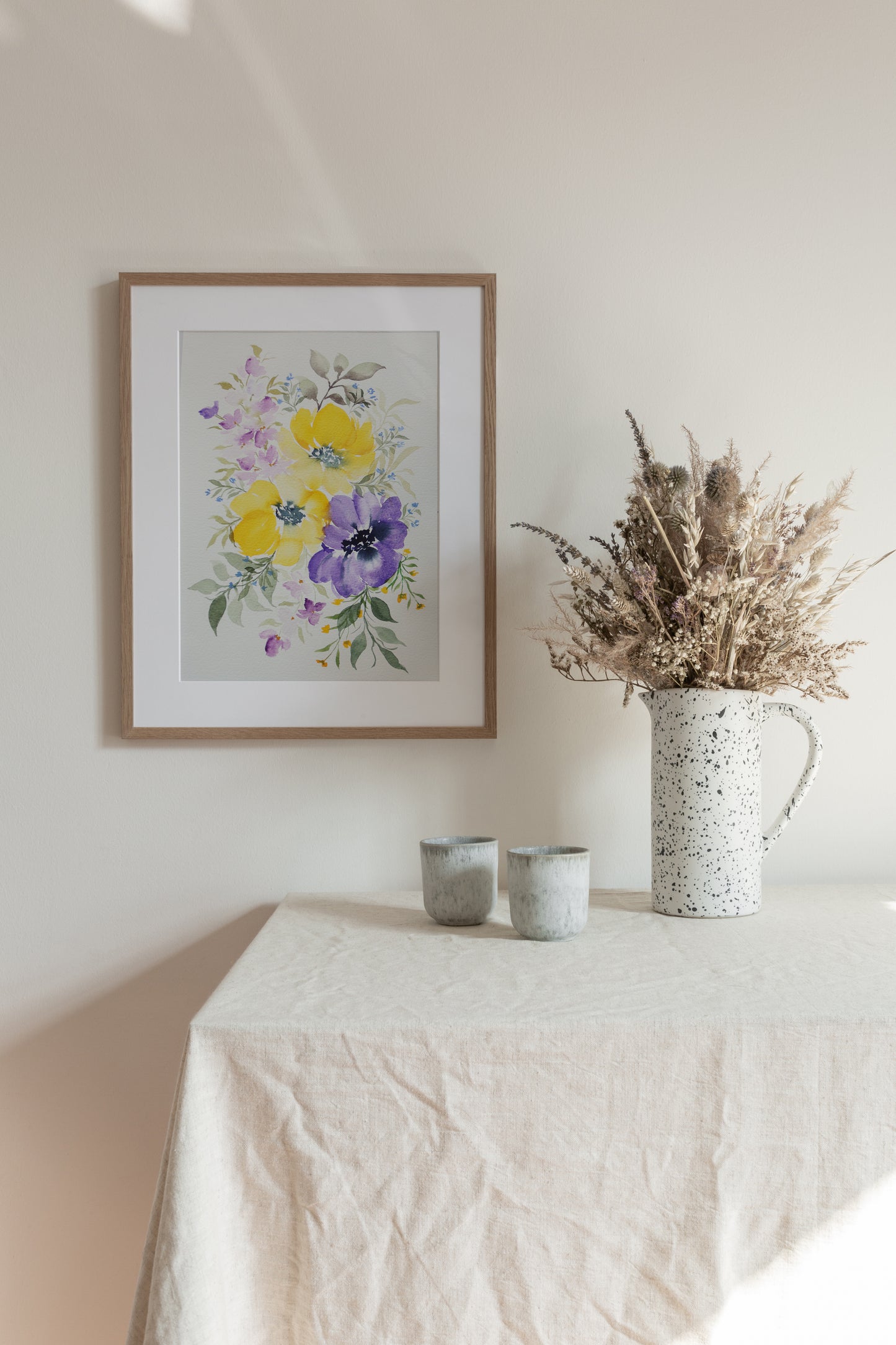 "Purple and Yellow Serenade" Original Watercolor Artwork