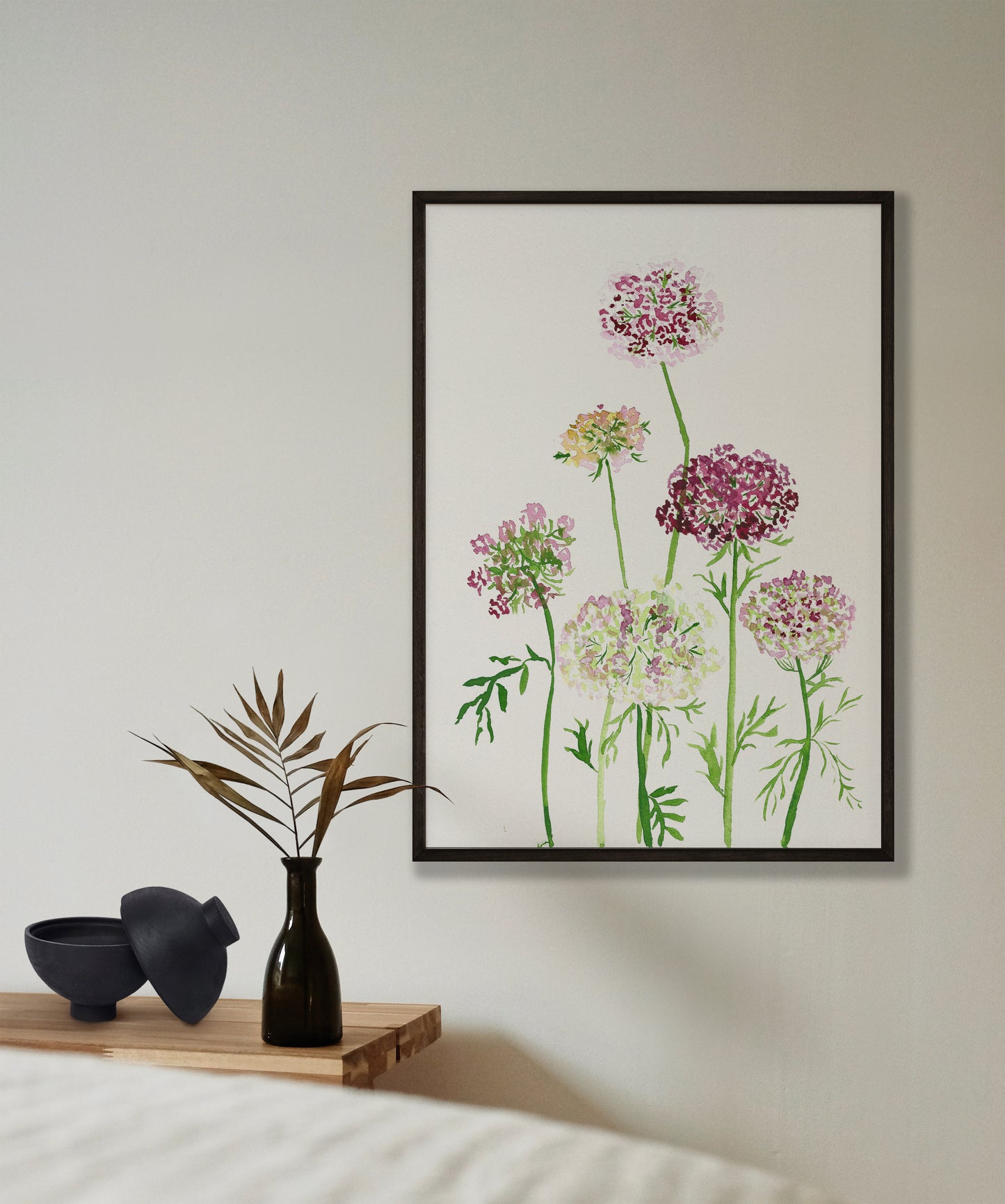 Queen Anne's Lace Floral Watercolor Fine Art Print