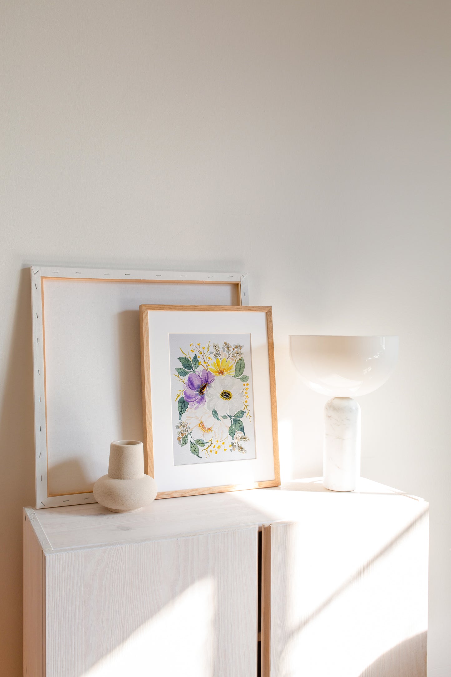 Gouache & Watercolor Flower Arrangement Fine Art Print