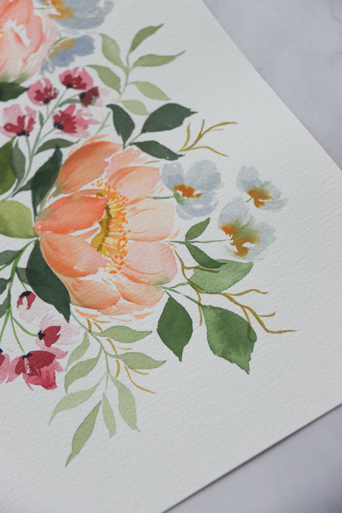 "Peachy Bliss" Original Watercolor Artwork