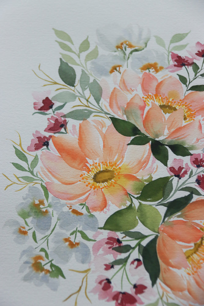 "Peachy Bliss" Original Watercolor Artwork