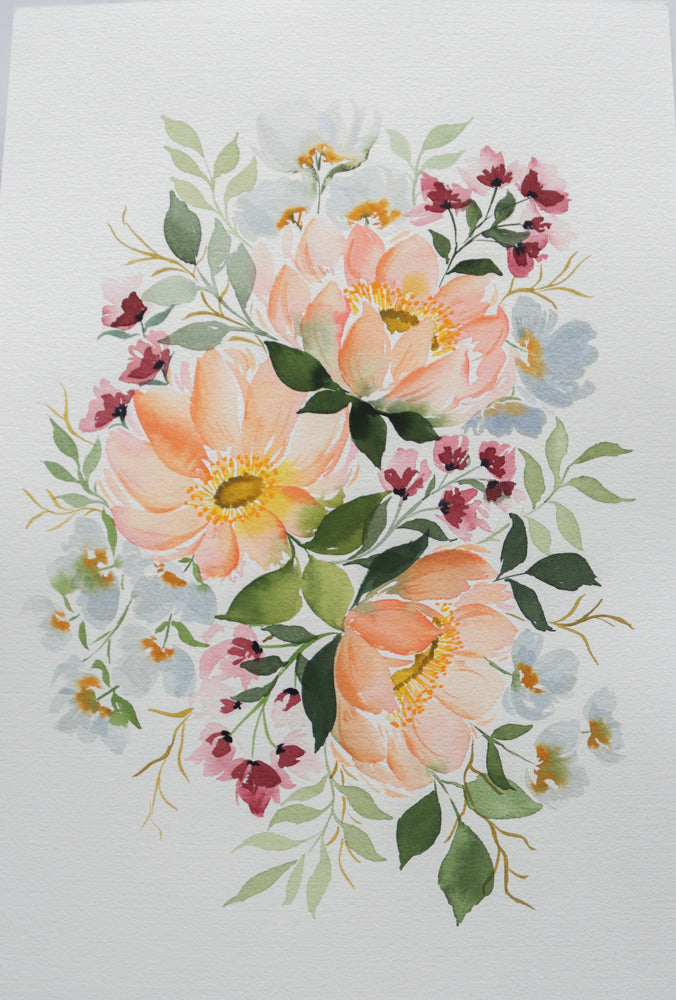 "Peachy Bliss" Original Watercolor Artwork